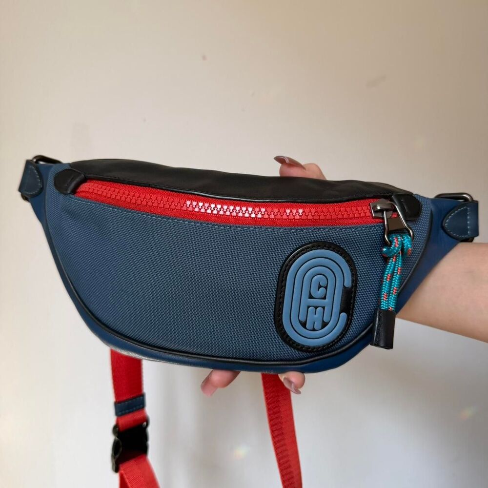 Coach Rivington Belt Bag 7 in Colorblock with Coach Patch